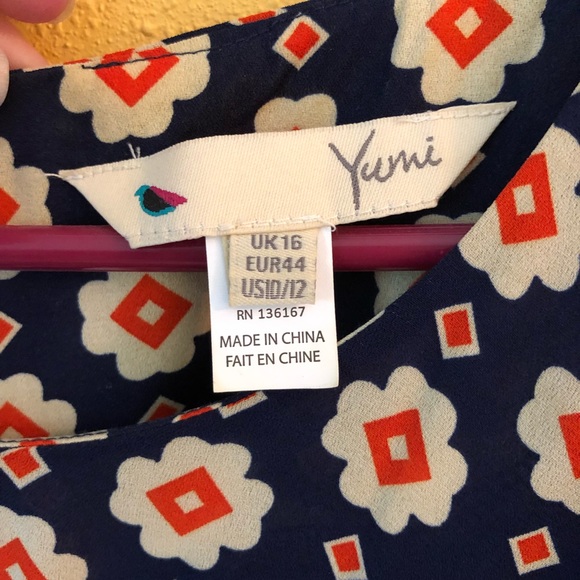 NWOT Yumi Faris Floral Print Cap Sleeve Dress - Picture 2 of 8